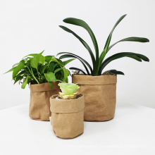 Плантаторная горшка, мытья крафт -бумага Flowerpot Creative Desktop Flower Pots многоразовый мультифункциональный мешок для хранения 3 размеров